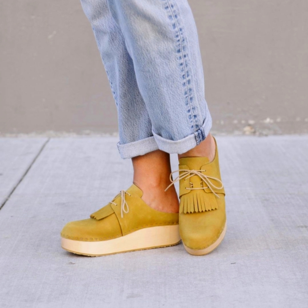 Bryr Zoe Platform with Kilt - Fennel - Size 38/8 New!